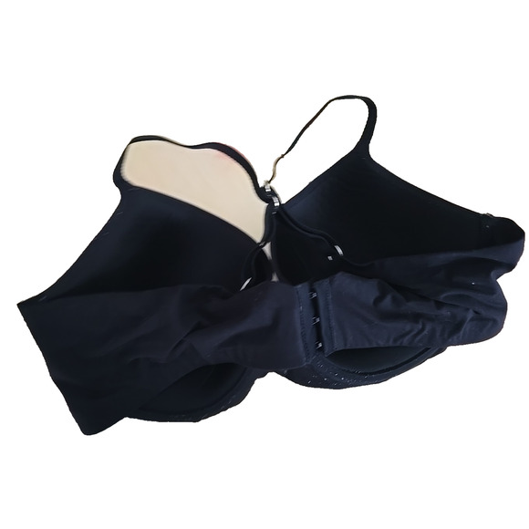 Aerie Sunnie Black Padded Adjustable Straps Demi Underwire Push Up Bra Size 40C - Picture 3 of 6